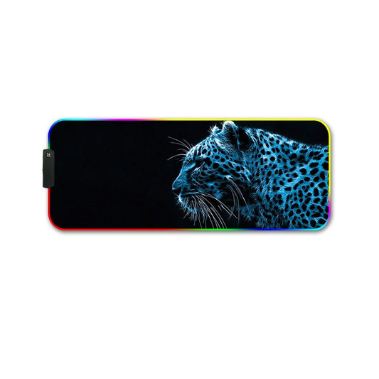 Frendorf | 350x900x4mm F-01 Gummi Thermotransfer RGB Leuchtend Rutschfeste Mauspad (Ice Lend)