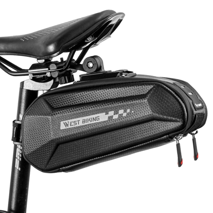 Frendorf | 1.8L West Biking Cycling Tail Bag Fahrrad Hartschalen Tasche Schnellverschluss Halterung Tasche Silikon Rutschfest Große Kapazität Tail Bag (Schwarz)