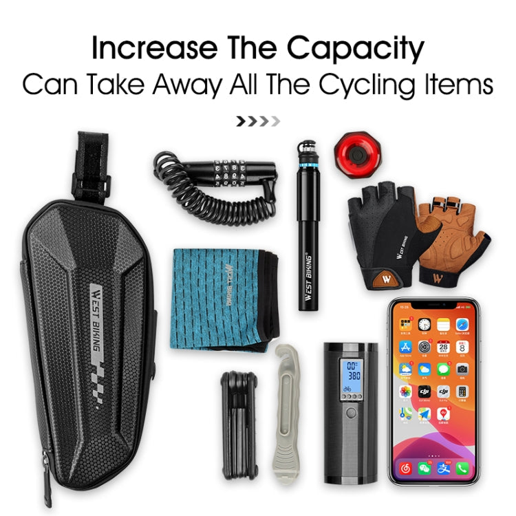 Frendorf | 1.8L West Biking Cycling Tail Bag Fahrrad Hartschalen Tasche Schnellverschluss Halterung Tasche Silikon Rutschfest Große Kapazität Tail Bag (Schwarz)