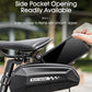 Frendorf | 1.8L West Biking Cycling Tail Bag Fahrrad Hartschalen Tasche Schnellverschluss Halterung Tasche Silikon Rutschfest Große Kapazität Tail Bag (Schwarz)