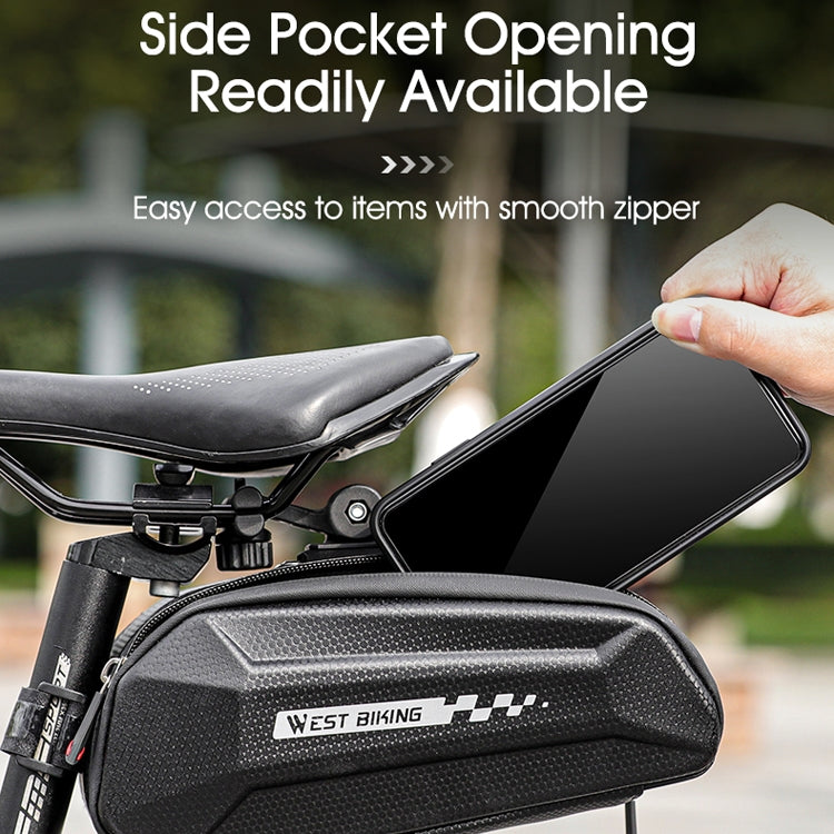 Frendorf | 1.8L West Biking Cycling Tail Bag Fahrrad Hartschalen Tasche Schnellverschluss Halterung Tasche Silikon Rutschfest Große Kapazität Tail Bag (Schwarz)