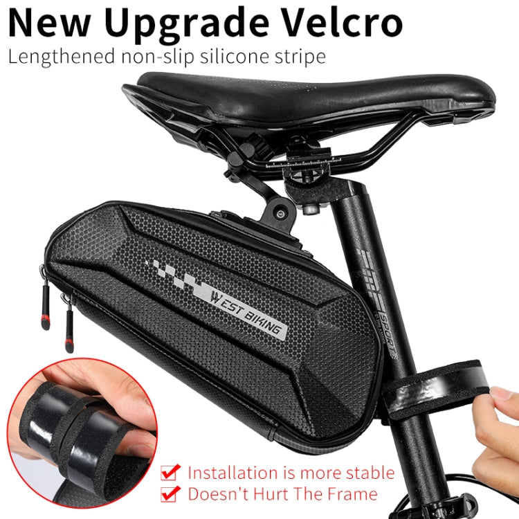 Frendorf | 1.8L West Biking Cycling Tail Bag Fahrrad Hartschalen Tasche Schnellverschluss Halterung Tasche Silikon Rutschfest Große Kapazität Tail Bag (Schwarz)