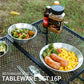 Frendorf | 16 PCS / Set CLS Outdoor Edelstahltischgeschirr Tragbares Camping Abendessen Schüssel Teller Set