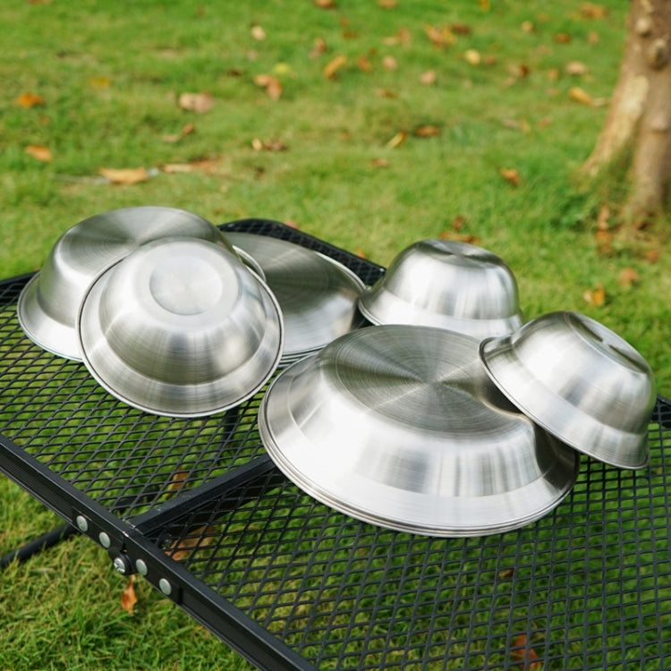 Frendorf | 16 PCS / Set CLS Outdoor Edelstahltischgeschirr Tragbares Camping Abendessen Schüssel Teller Set