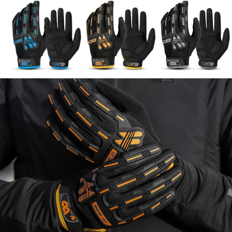 Frendorf | WEST BIKING YP0211208 Fahrhandschuhe Motorrad Fahrrad Langfinger Rutschfeste Touchscreen-Handschuhe, Größe: L (Schwarz Orange)