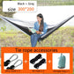 Frendorf | Outdoor-Hängematte Nylon Fallschirmstoff Reise Camping Schwinge, Stil: 3m x 2m (Schwarz+Grau)