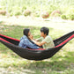 Frendorf | Outdoor-Hängematte Nylon Fallschirmstoff Reise Camping Schwinge, Stil: 3m x 2m (Schwarz+Grau)