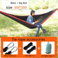 Frendorf | Outdoor Hängematte Nylon Fallschirmstoff Reisen Camping Schaukel, Stil: 3m x 2m (Schwarz+Rot)
