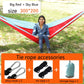 Frendorf | Outdoor-Hängematte Nylon Fallschirmstoff Reise Camping Schwinge, Stil: 3m x 2m (Rot+Himmelblau)