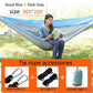 Frendorf | Outdoor Hängematte Nylon Fallschirmstoff Reise Camping Schaukel, Stil: 3m x 2m (Königsblau+Dunkelgrau)