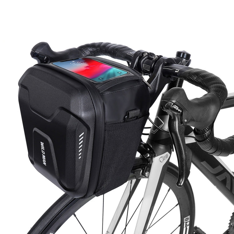 Frendorf | 3L WILD MAN GS9 Mountainbike Grifftasche Hängtasche Reitkopftasche Touchscreen EVA Hartschalen Tasche (Schwarz)
