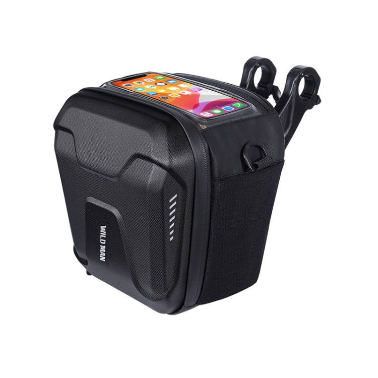Frendorf | 3L WILD MAN GS9 Mountainbike Grifftasche Hängtasche Reitkopftasche Touchscreen EVA Hartschalen Tasche (Schwarz)
