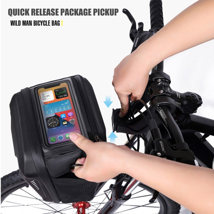 Frendorf | 3L WILD MAN GS9 Mountainbike Grifftasche Hängtasche Reitkopftasche Touchscreen EVA Hartschalen Tasche (Schwarz)