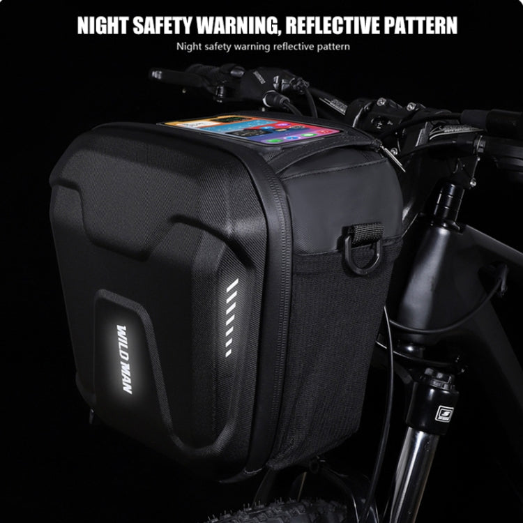 Frendorf | 3L WILD MAN GS9 Mountainbike Grifftasche Hängtasche Reitkopftasche Touchscreen EVA Hartschalen Tasche (Schwarz)