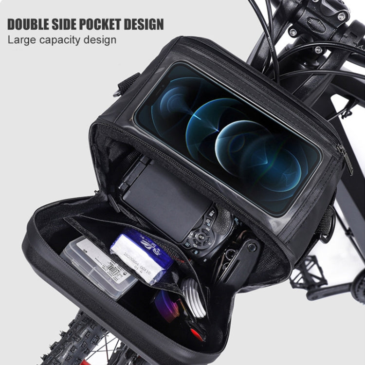 Frendorf | 3L WILD MAN GS9 Mountainbike Grifftasche Hängtasche Reitkopftasche Touchscreen EVA Hartschalen Tasche (Schwarz)