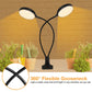 LED Pflanzenwachstumslampe USB Fernbedienung Clip wasserdicht Vollspektral natürliches Weiß Setzling Pflanzenlicht, Leistung: 45W Drei Köpfe