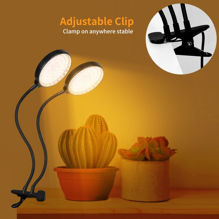 LED Pflanzenwachstumslampe USB Fernbedienung Clip wasserdicht Vollspektral natürliches Weiß Setzling Pflanzenlicht, Leistung: 45W Drei Köpfe