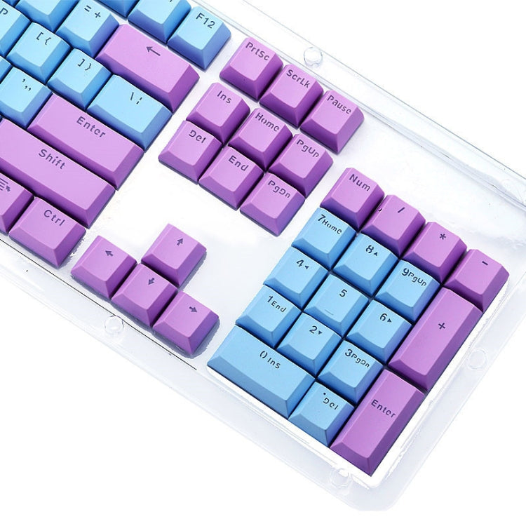 Frendorf | 104-Tasten Zwei-Farben Form Transparent PBT Tastenkappen Mechanische Tastatur (Pink Weiß)