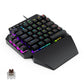 Frendorf | K700 44 Tasten RGB Leuchtend Umschaltbare Achse Gaming Einhändig Tastatur, Kabel Länge: 1m(Tea Shaft)