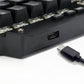 Frendorf | K700 44 Tasten RGB Leuchtend Umschaltbare Achse Gaming Einhändig Tastatur, Kabel Länge: 1m(Tea Shaft)