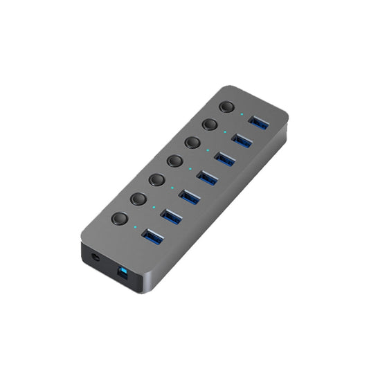 Frendorf | Blueendless USB-Splitter Aluminiumlegierung QC Schnelllade-Expander, Anzahl der Schnittstellen: 7-Port (12V2A Strom)