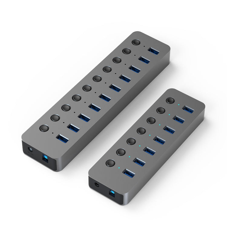 Frendorf | Blueendless USB-Splitter Aluminiumlegierung QC Schnelllade-Expander, Anzahl der Anschlüsse: 10-Port (12V4A Leistung)