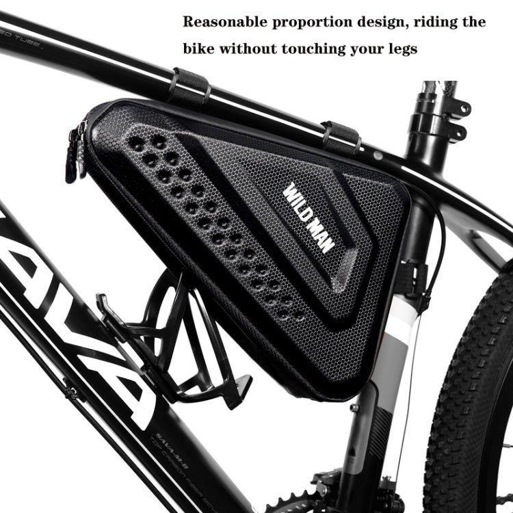 Frendorf | WILD MAN ES19 Fahrrad EVA Hartschalen-Dreieckstasche Mountainbike Vorderträger Tasche (Schwarz)