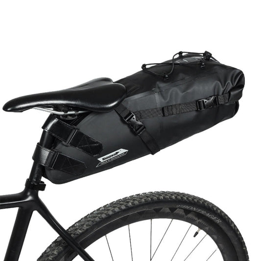 Frendorf | Rhinowalk RK19511 Voll wasserdichte Fahrradsattel-Täschchen Große Kapazität Straßenrad Tasche, Farbe: RK19511 Schwarz 10L