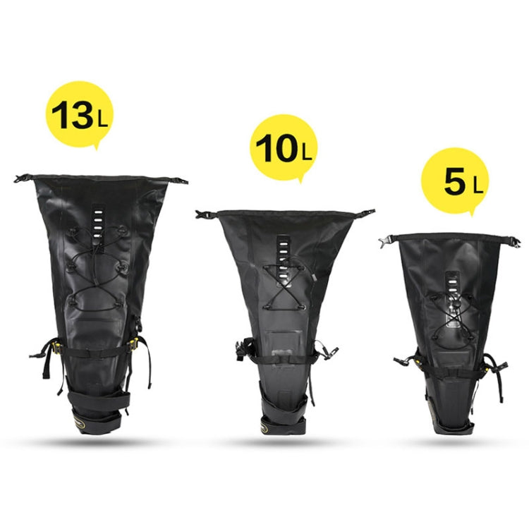 Frendorf | Rhinowalk RK19511 Vollwasserdichte Fahrradsattel-Taschen-Set Große Kapazität Rennrad Tasche, Farbe: RK19512 Schwarz 5L