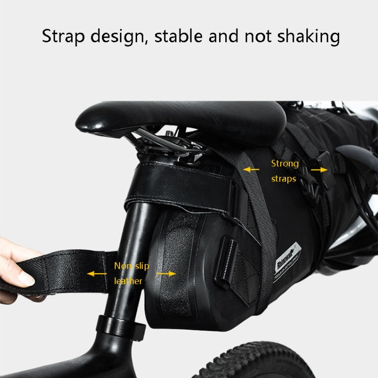 Frendorf | Rhinowalk RK19511 Vollwasserdichte Fahrradsattel-Taschen-Set Große Kapazität Rennrad Tasche, Farbe: RK19512 Schwarz 5L