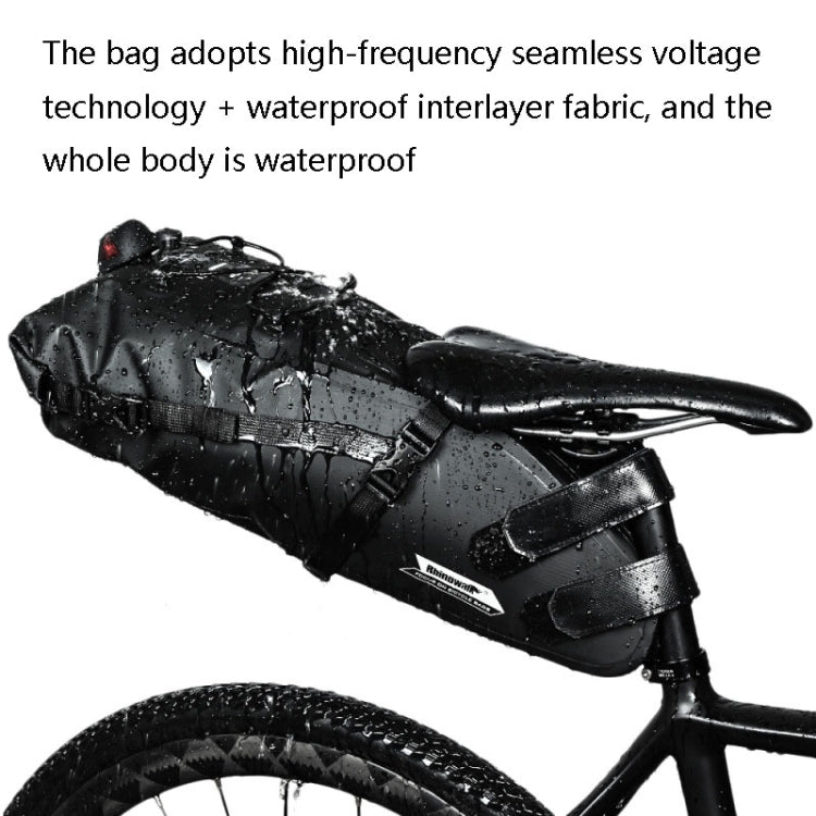 Frendorf | Rhinowalk RK19511 Vollwasserdichte Fahrradsattel-Taschen-Set Große Kapazität Rennrad Tasche, Farbe: RK19512 Schwarz 5L