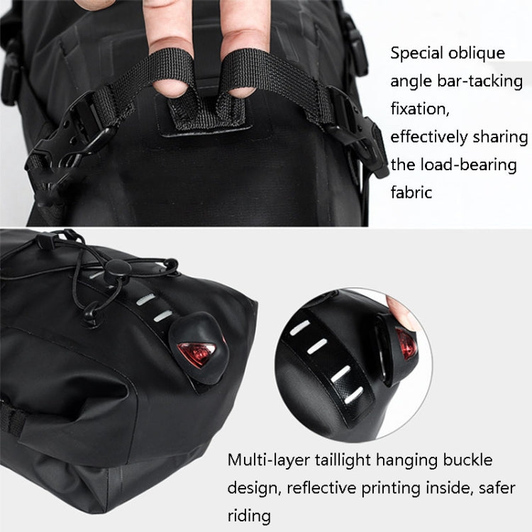 Frendorf | Rhinowalk RK19511 Vollwasserdichte Fahrradsattel-Taschen-Set Große Kapazität Rennrad Tasche, Farbe: RK19512 Schwarz 5L