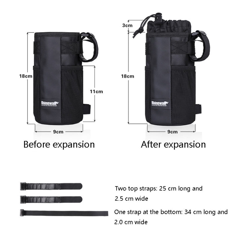 Frendorf | Rhinowalk RK9100B Reit-Isolier-Wasserflasche Tasche Tragbare Fahrradtasche Werkzeugpaket (Schwarz)