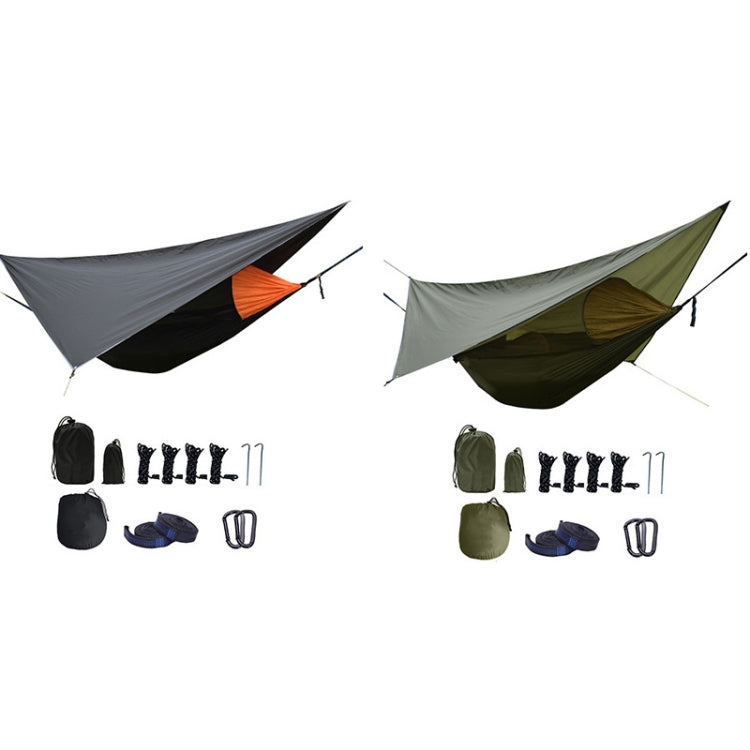 Frendorf | Strut Mückennetz-Hängematte Diamond Sonnenschutz Set Outdoor Camping Automatische Schnell-Öffnung Anti-Mücken Hängemattendach Set (Schwarz)