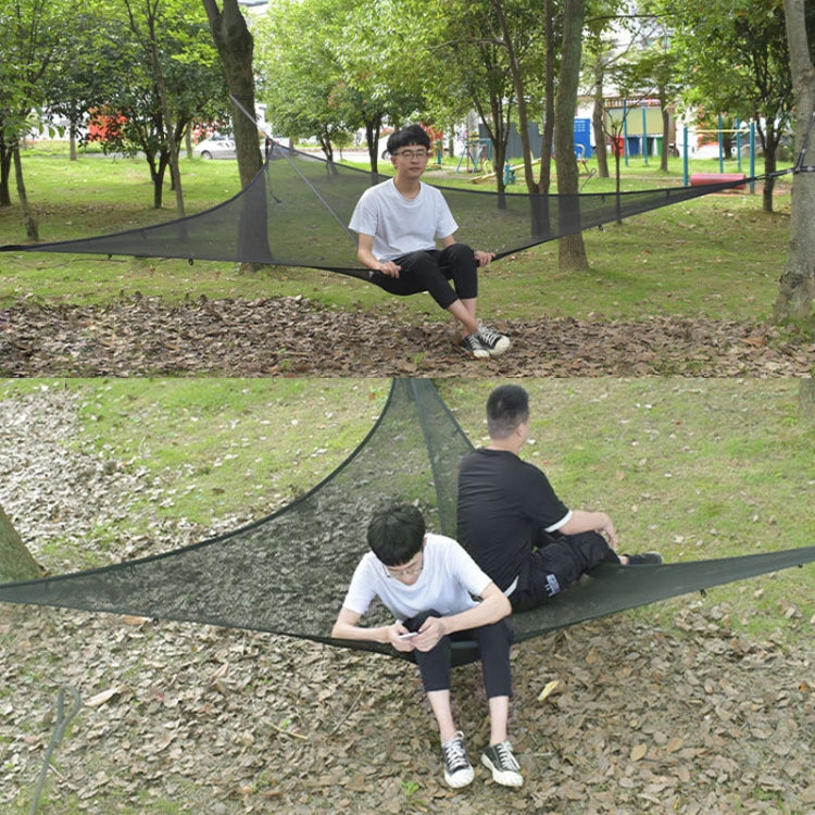 Frendorf | Outdoor Mehrpersonen-Hängematte Große Himmel Baum Zelt Luft Camping-Hängematte Dreiecks-Hängematte, Seitenlänge: 2,9 m