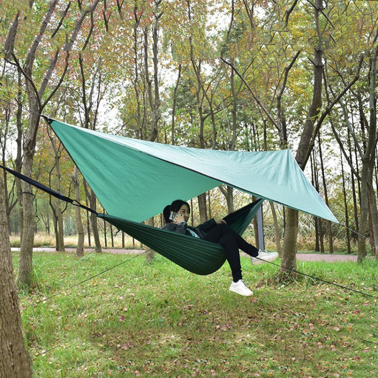 Frendorf | Outdoor Camping Sonnenblende + Anti-Mücken Hängematte Set Fallschirmstoff Netzgarn Anti-Mücken Hängematte (Tinte Grün)