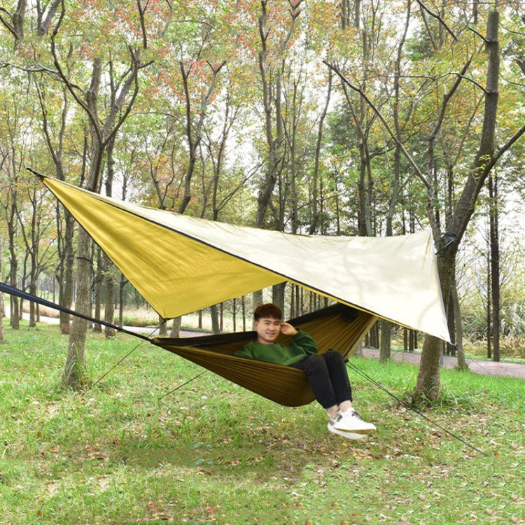 Frendorf | Outdoor Camping Sonnenschutz + Anti-Mücken Hängematte Set Fallschirmstoff Netzgarn Anti-Mücken Hängematte (Kamel)