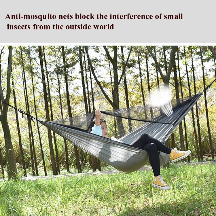 Frendorf | Outdoor Camping Sonnenblende + Anti-Mücken Hängematte Set Fallschirmstoff Netzgarn Anti-Mücken Hängematte (Tinte Grün)