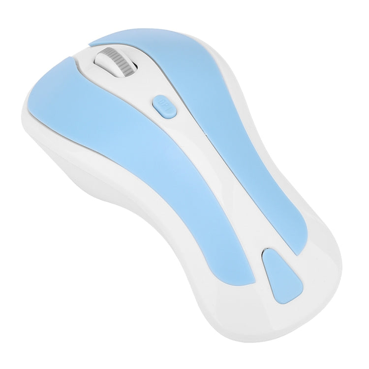 Frendorf | PR-01 1600 DPI 7 Tasten fliegendes Eichhörnchen Wireless Maus 2.4G Gyroskop Spiel Maus (Weiß Blau)