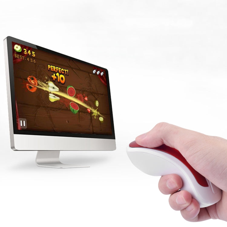 Frendorf | PR-01 1600 DPI 7 Tasten fliegendes Eichhörnchen Wireless Maus 2.4G Gyroskop Spiel Maus (Weiß Blau)