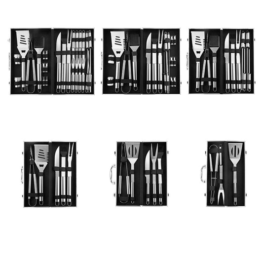 Frendorf | 10 in 1 Grillkombinationstool-Set Aluminium-Box Edelstahl-Grillset
