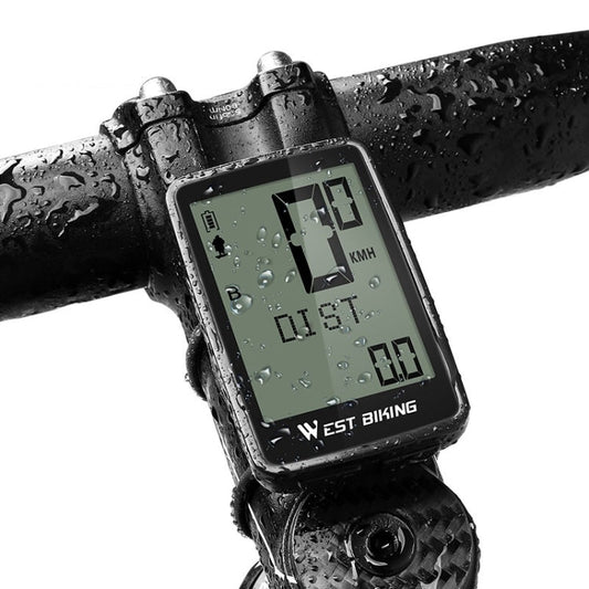 Frendorf | WEST BIKING Mountain Road Bike Fünf Sprachcode-Tabelle USB Fahrdrahtlose Code-Tabelle Tacho (Schwarz)