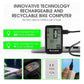 Frendorf | WEST BIKING Mountain Road Bike Fünf Sprachcode-Tabelle USB Fahrdrahtlose Code-Tabelle Tacho (Schwarz)