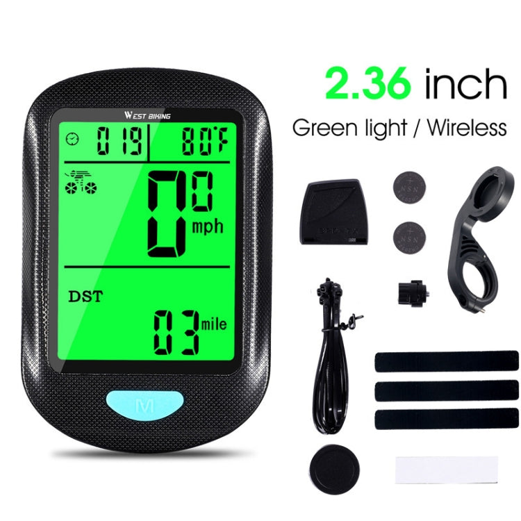 Frendorf | WEST BIKING Mountain Road Bike Wireless Code Meter Multi-Funktionsschnittstelle Fahrrad Geschwindigkeitsmesser (Schwarz)