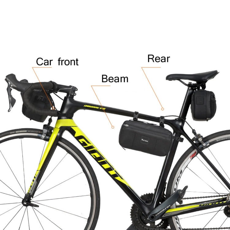 Frendorf | WEST BIKING 3L Fahrrad Vorderträger/Sattelhecktasche Reitdiagonalgurt Tasche (Schwarz)