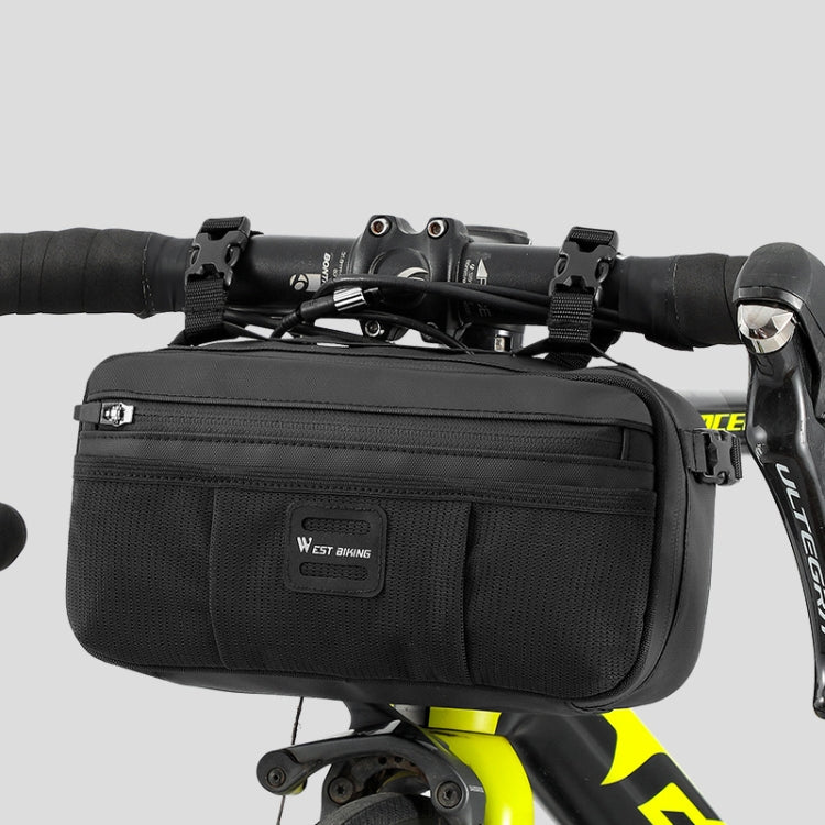 Frendorf | WEST BIKING 3L Fahrrad Vorderträger/Sattelhecktasche Reitdiagonalgurt Tasche (Schwarz)