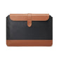 Frendorf | Horizontal Microfiber Farbpassendes Notebook Liner Tasche, Stil: Liner Tasche (Schwarz + Braun), Anwendbares Modell: 14-15,4 Zoll