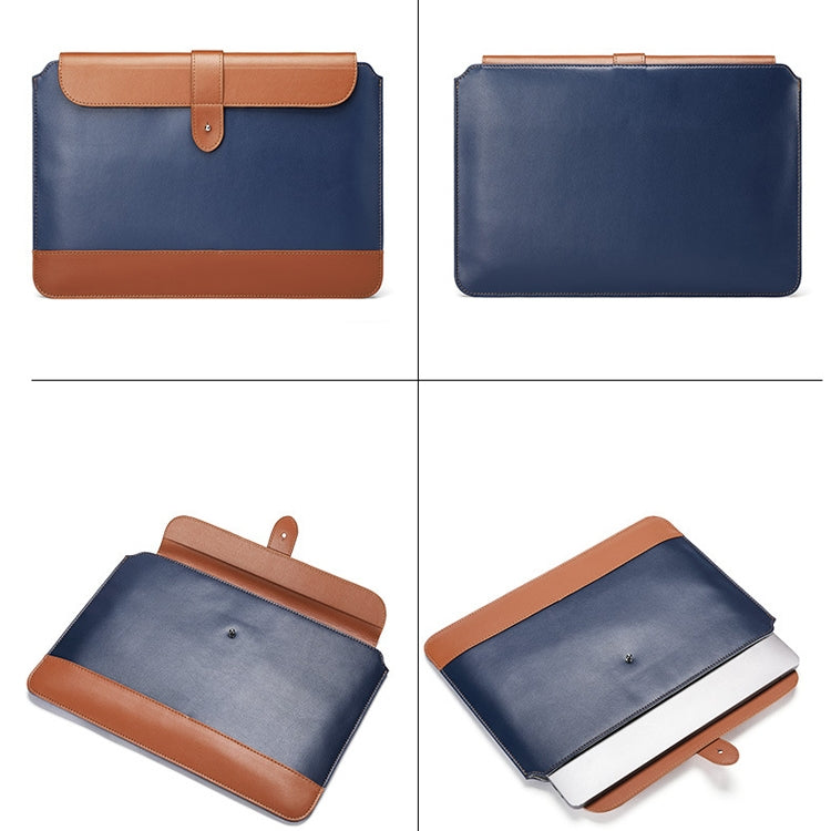Frendorf | Horizontal Microfiber Farbabgleich Notizbuch Liner Tasche, Stil: Liner Tasche (Grau + Braun), Anwendbares Modell: 11 - 12 Zoll
