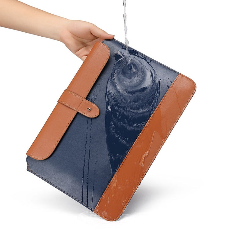 Frendorf | Horizontal Microfiber Farbabgleich Notizbuch Liner Tasche, Stil: Liner Tasche (Grau + Braun), Anwendbares Modell: 11 - 12 Zoll