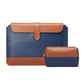 Frendorf | Horizontal Microfiber Farbabgleich Notizbuch Liner Tasche, Stil: Liner Tasche + Power Tasche (Blau + Braun), Anwendbares Modell: 13 - 14 Zoll